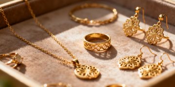 Eleganter und brillanter Schmuck aus recyceltem Gold.