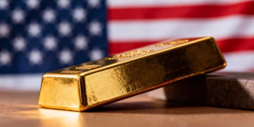 Or et drapeau américain