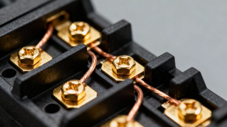Or dans connecteurs électriques