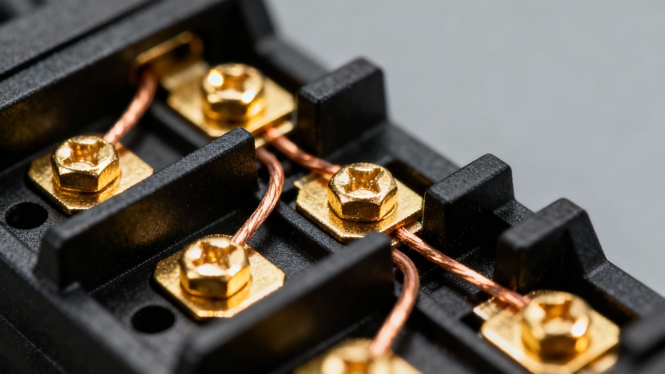 Or dans connecteurs électriques