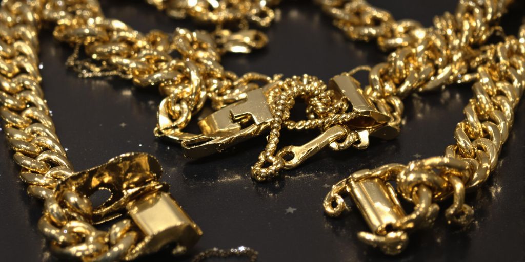 Bijoux en or avec fermoirs endommagés