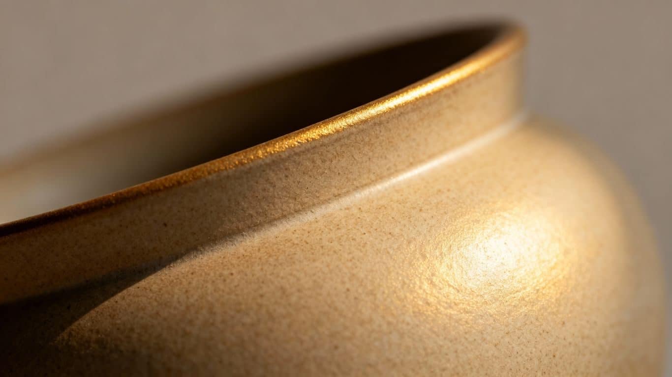 Test de la céramique non émaillée pour l'or