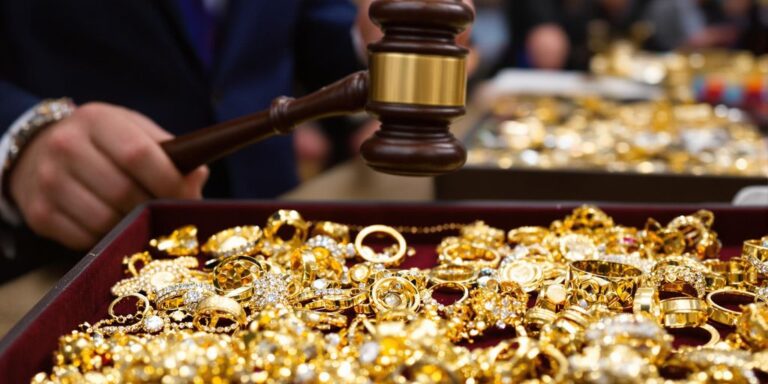 Fonctionne la vente aux enchères pour les bijoux en or