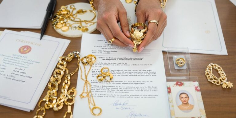 Quels documents dois-je fournir pour vendre mes bijoux en or aux enchères