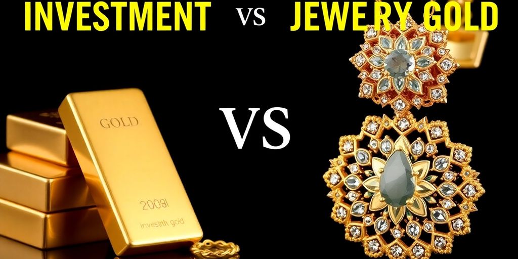Or d’investissement vs or de bijouterie