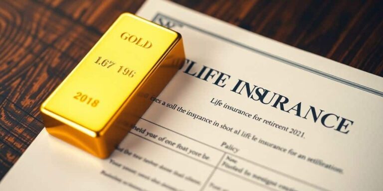 Comparaison de l'or avec les assurances-vie pour la retraite