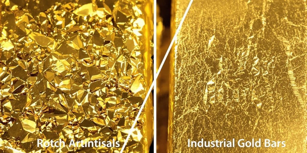 Lingots d'or artisanaux vs industriels