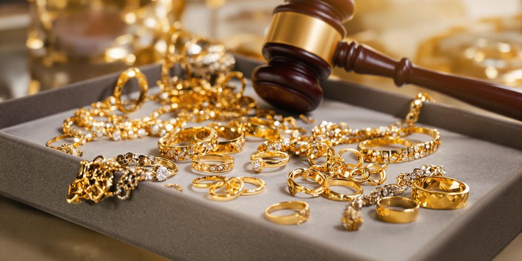 Frais associés à la vente de bijoux en or aux enchères