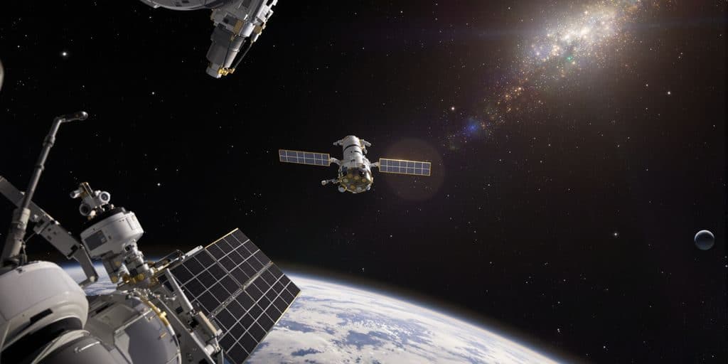 Or spatial : satellites et équipements aérospatiaux