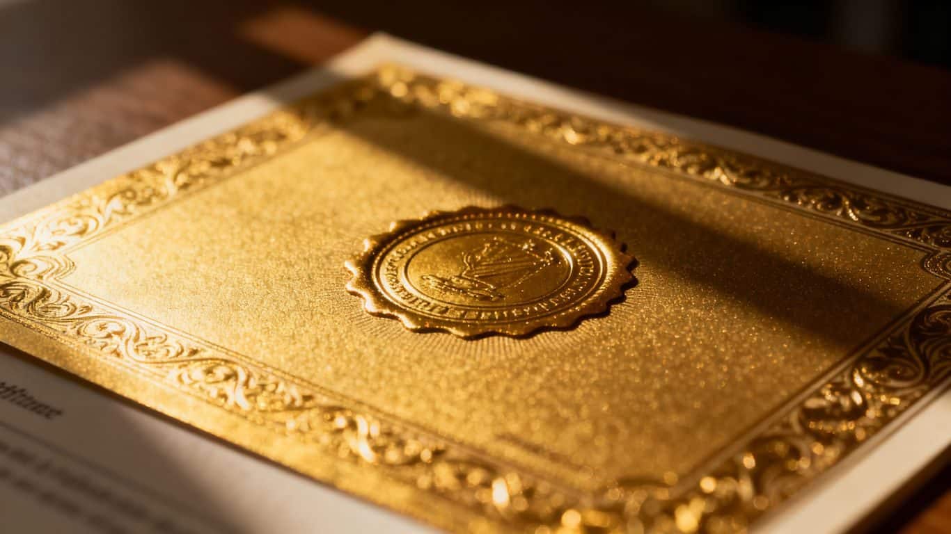 Signes d'un certificat d'or frauduleux