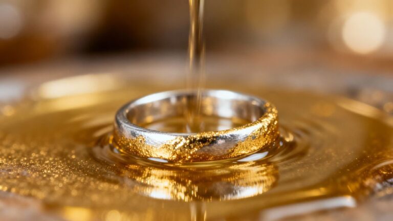 Étapes pour dorer un bijou en argent avec de l'or