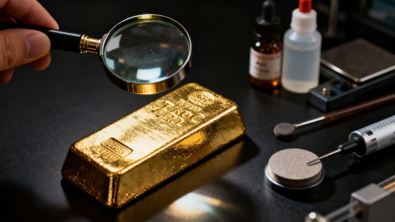Outils pour tester la pureté de l'or