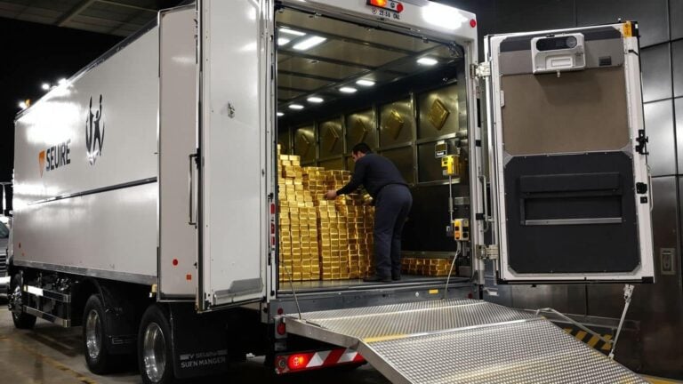 L'or est-il transporté et assuré
