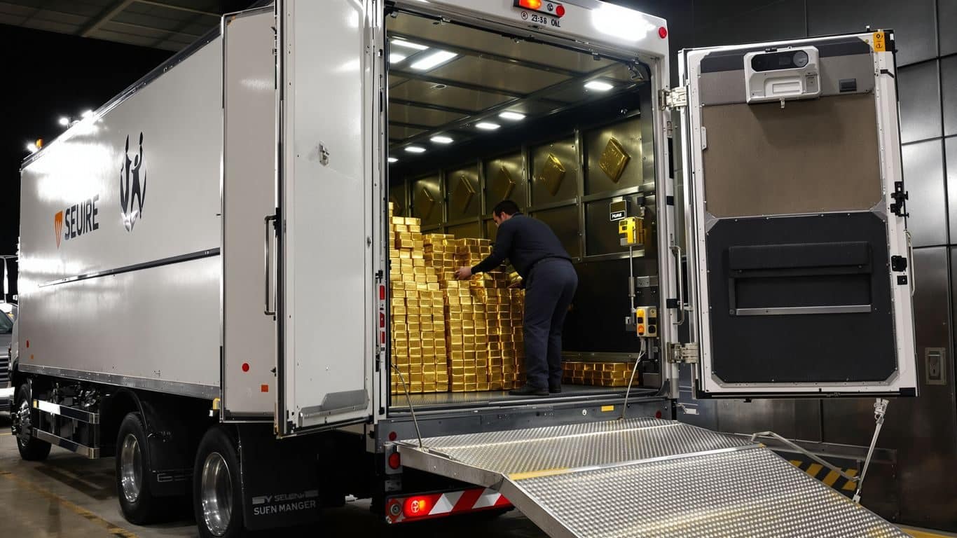 L'or est-il transporté et assuré