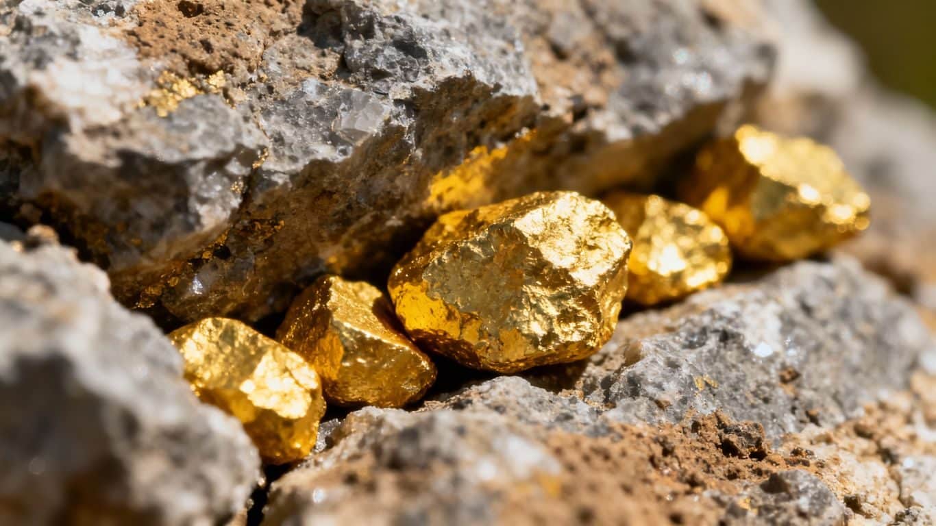 L'or est-il séparé des autres minéraux