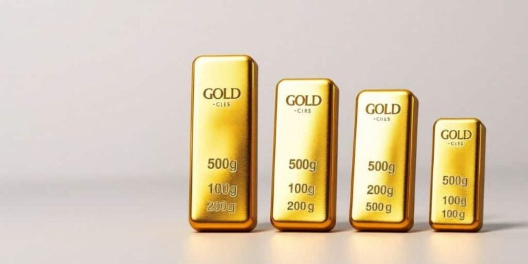 Différence entre un lingot de 1 kg, 500 g, 250 g ou 100 g