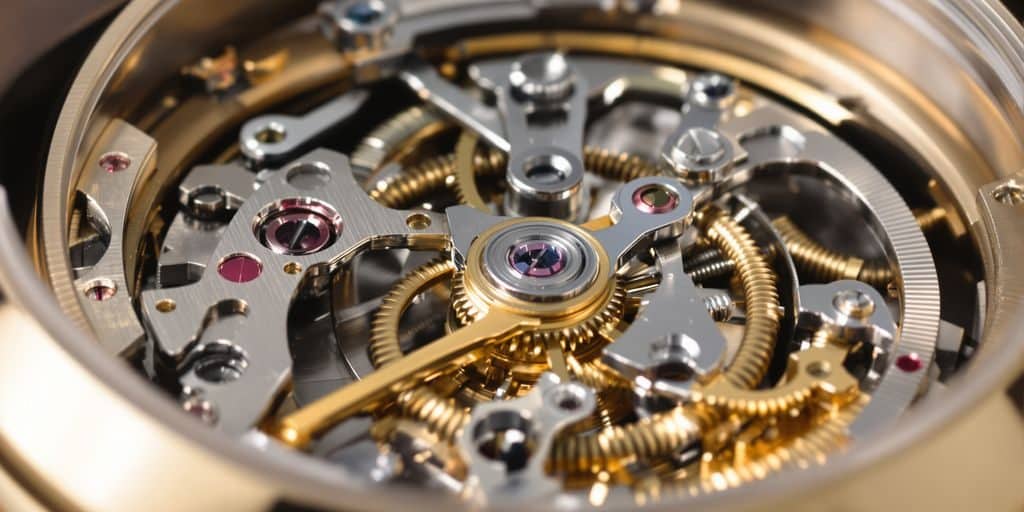 Or horlogerie : mécanismes et boîtiers luxe
