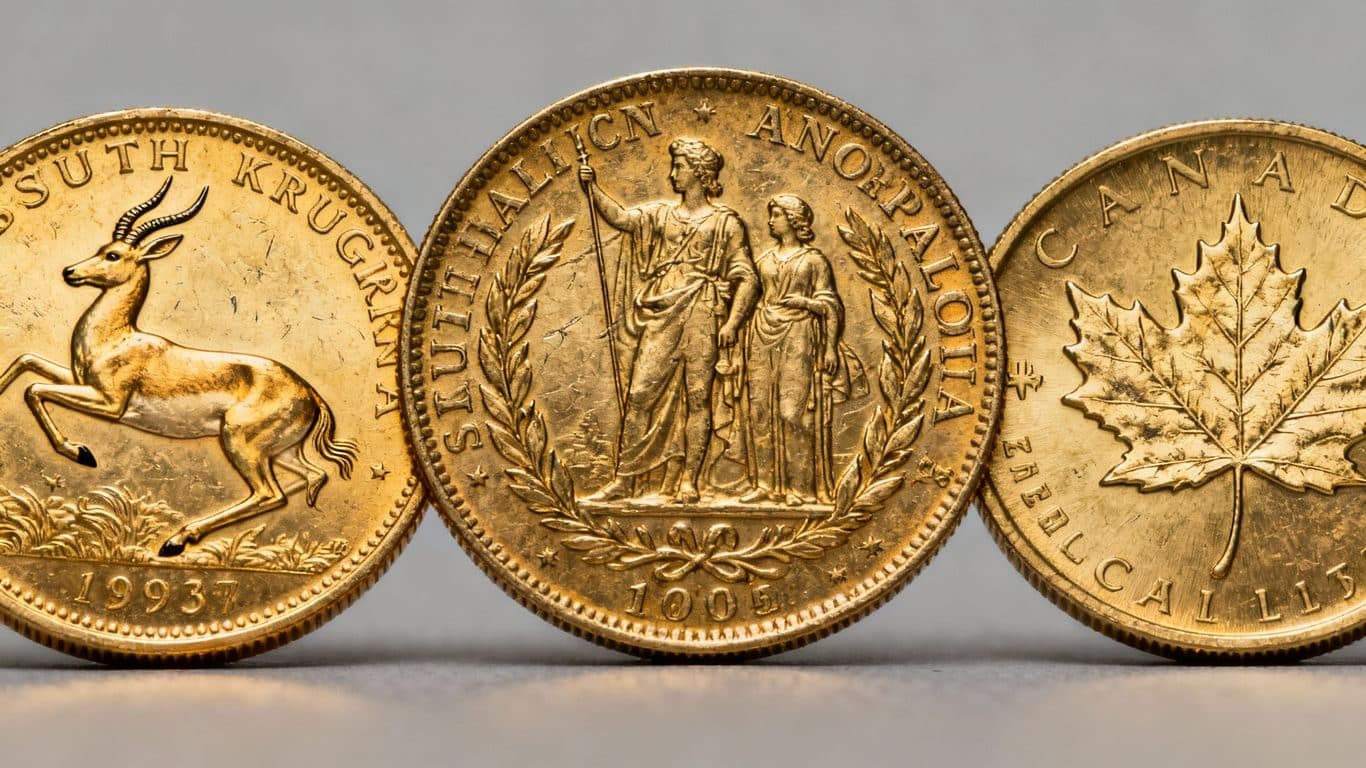 Comparaison des primes sur les pièces d'or