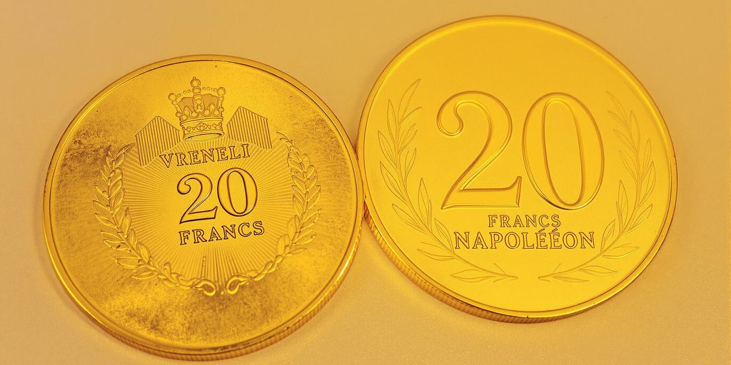 Pièces suisses 20 francs Vreneli
