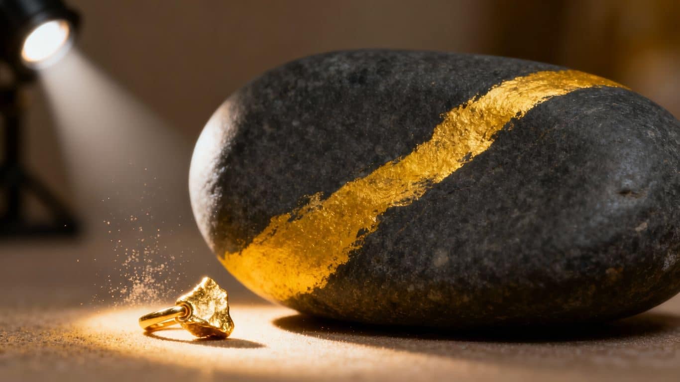 Utiliser une pierre de touche pour tester l'or