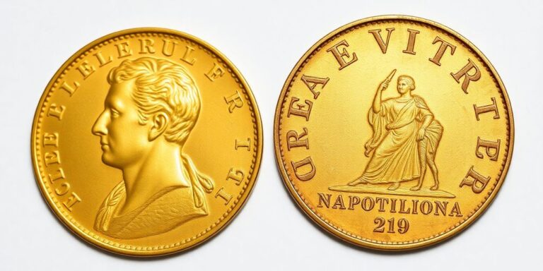 Différence de prix entre un Napoléon en or état neuf et usé
