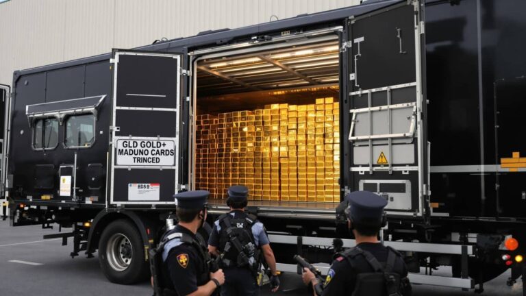 L'or est-il transporté et sécurisé