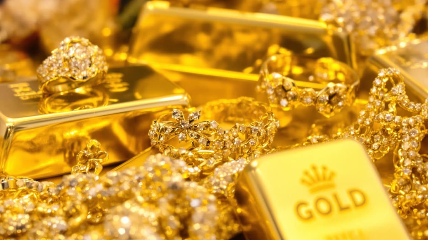 Or physique lingots pièces ou bijoux
