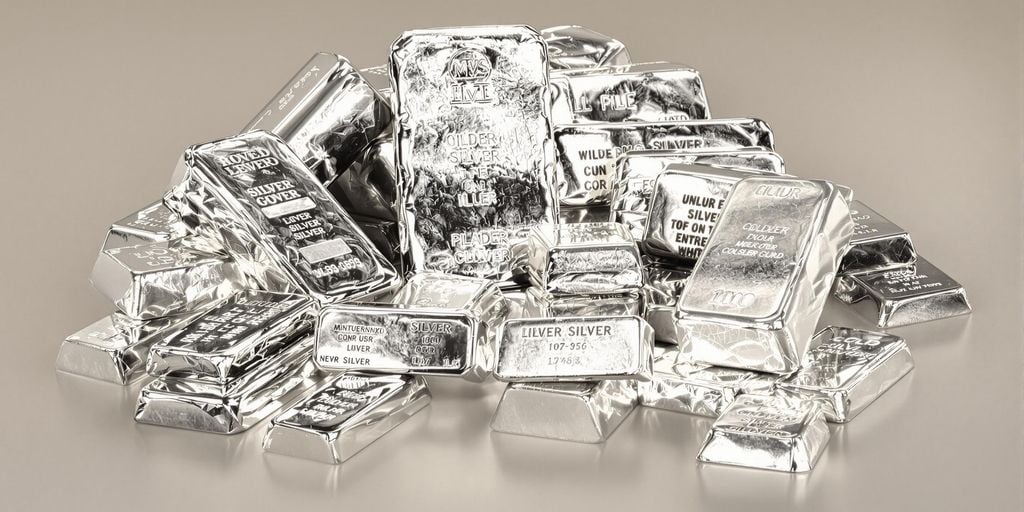 Différents formats de lingots d’argent