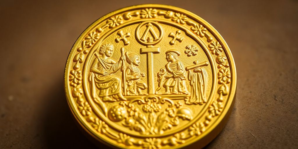 Pièces d'or ont-elles des motifs religieux