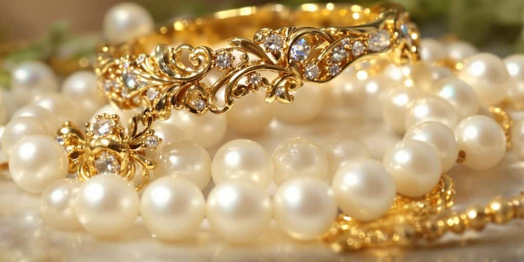 Nettoyer des bijoux en or avec des perles