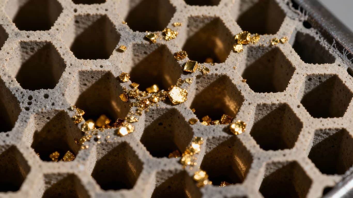 Or dans catalyseurs industriels