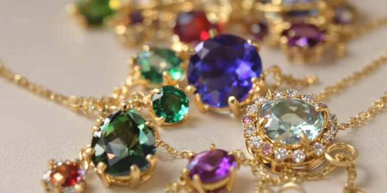 Bijoux en or avec pierres de naissance