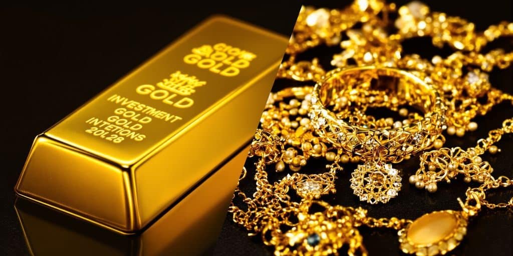 Les différences entre les tests d'or pour bijoux et investissement