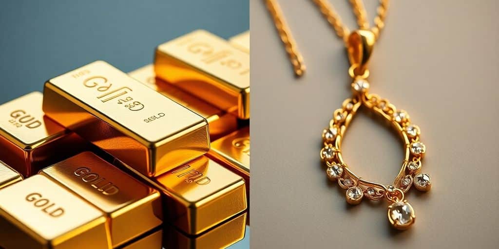 Or d'investissement vs. or de joaillerie