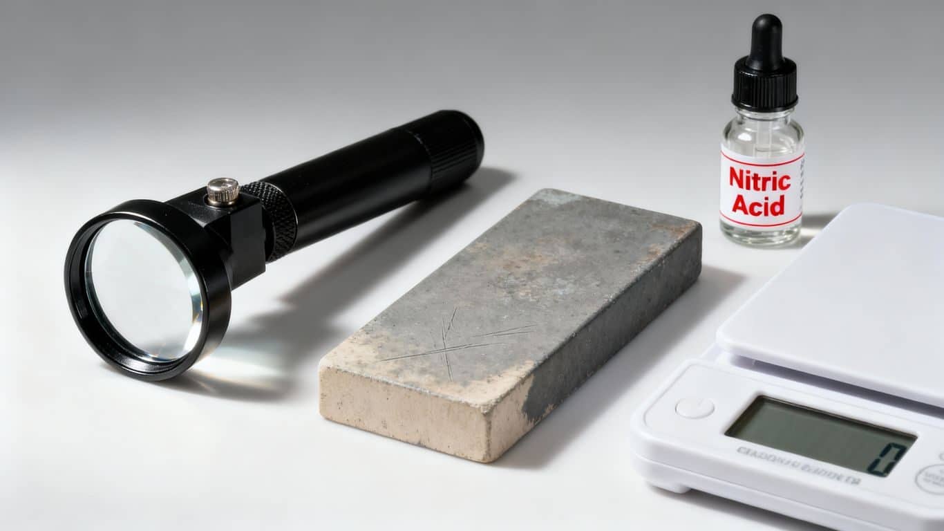 Outils professionnels pour tester l'or