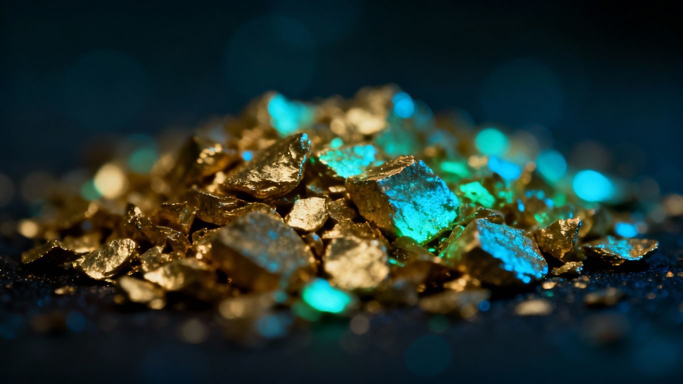 La fluorescence de l'or sous lumière UV