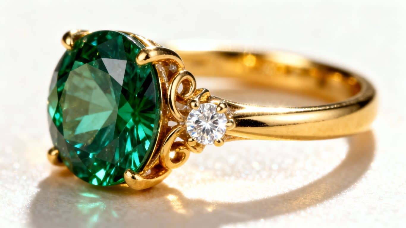 Estimer la valeur d'un bijou avec des pierres précieuses et de l'or