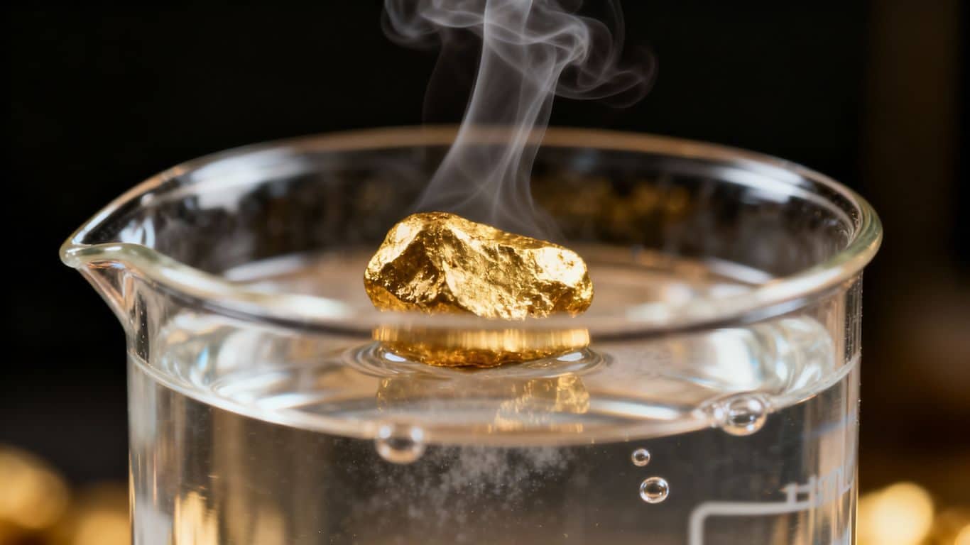 Test à l'acide nitrique sur l'or