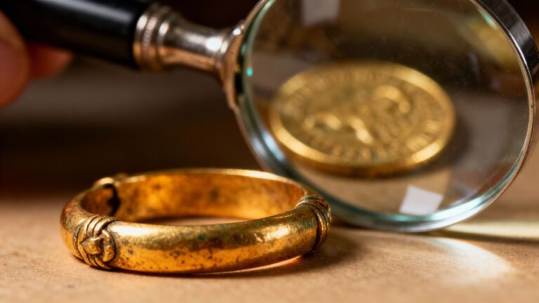Authentifier l'or sur des objets anciens