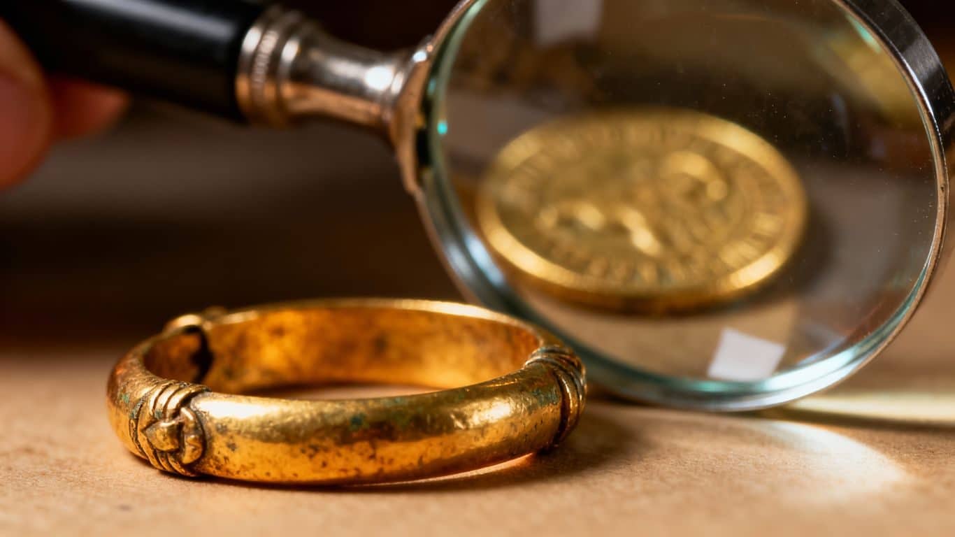 Authentifier l'or sur des objets anciens