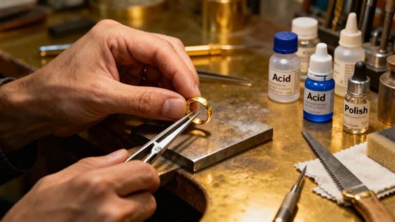 Risques des produits chimiques en bijouterie or