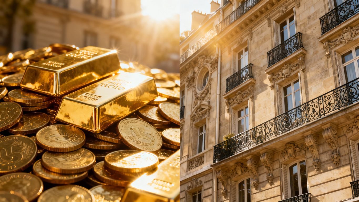 Comparaison : or vs immobilier face à l'inflation en France