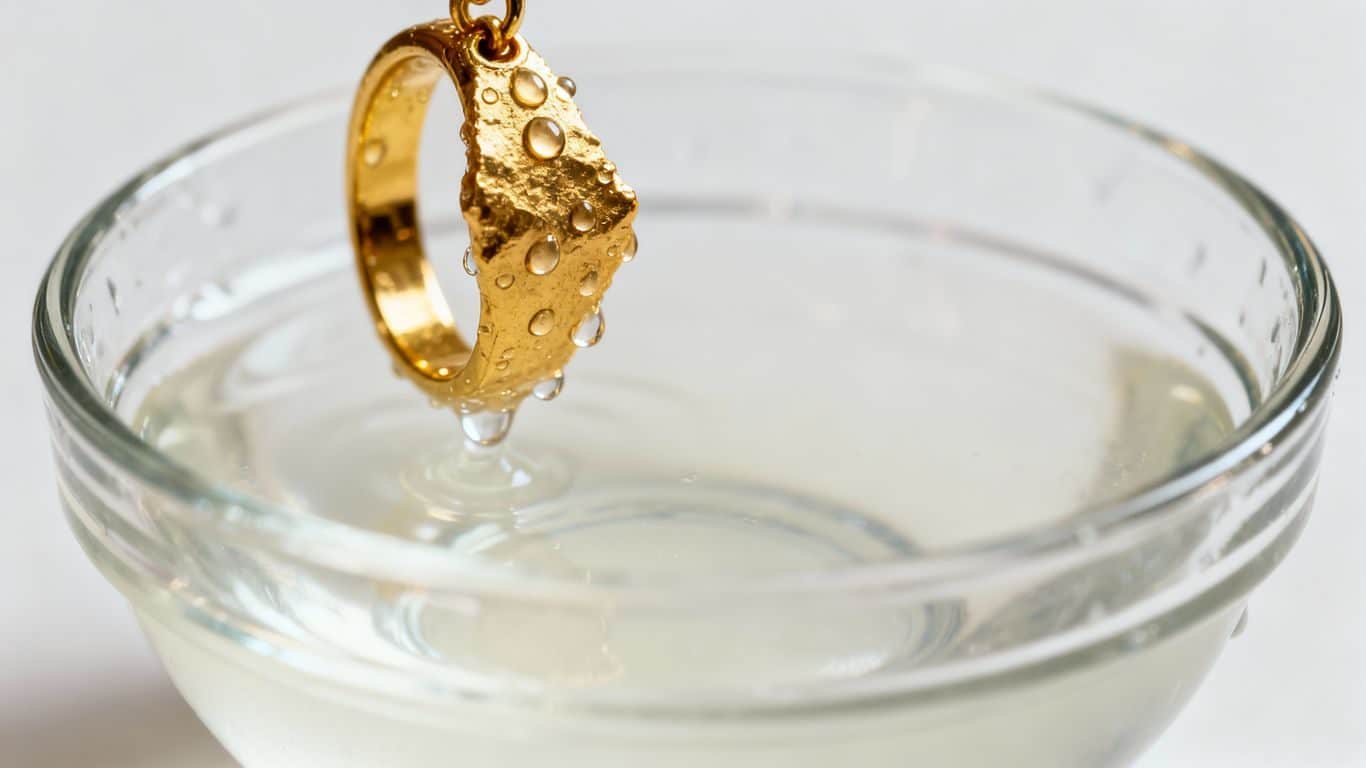 Tester l'or avec du vinaigre blanc