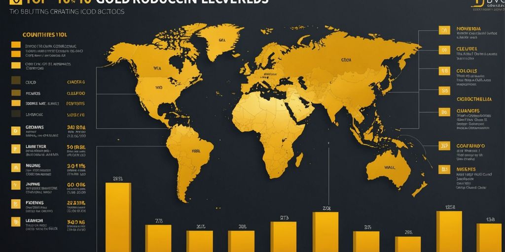 Les 10 plus gros pays d'or producteurs dans le monde