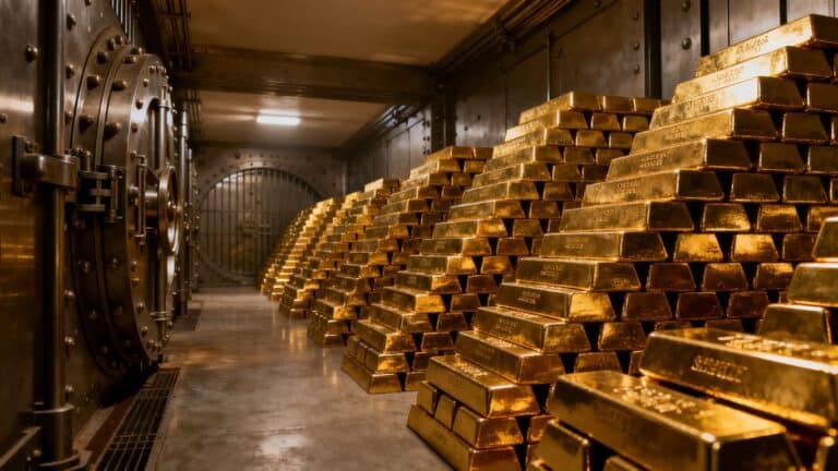 Est stocké l'or des banques centrales
