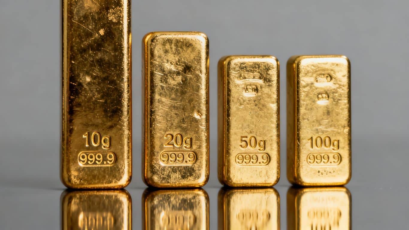 Lingotins d'or 10g, 20g, 50g