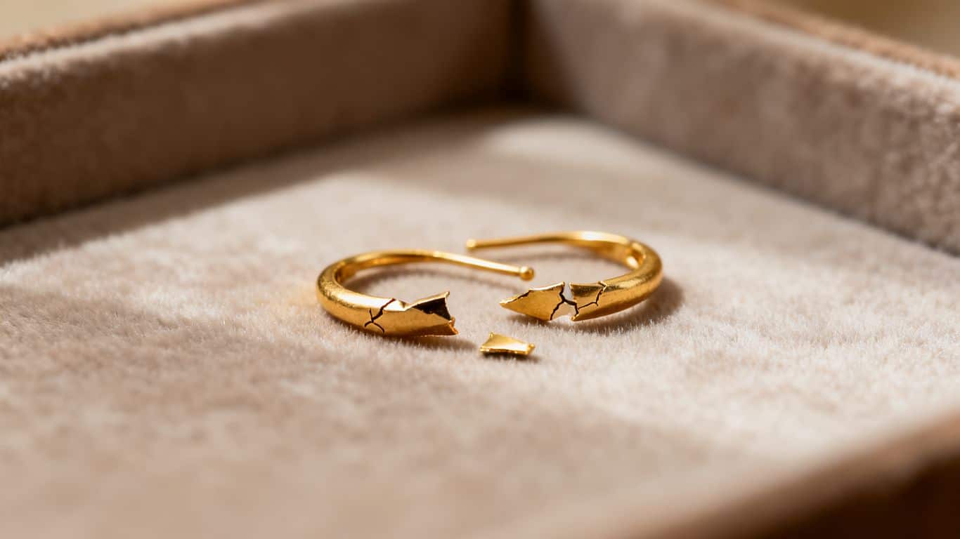 Réparer une boucle d'oreille en or cassée