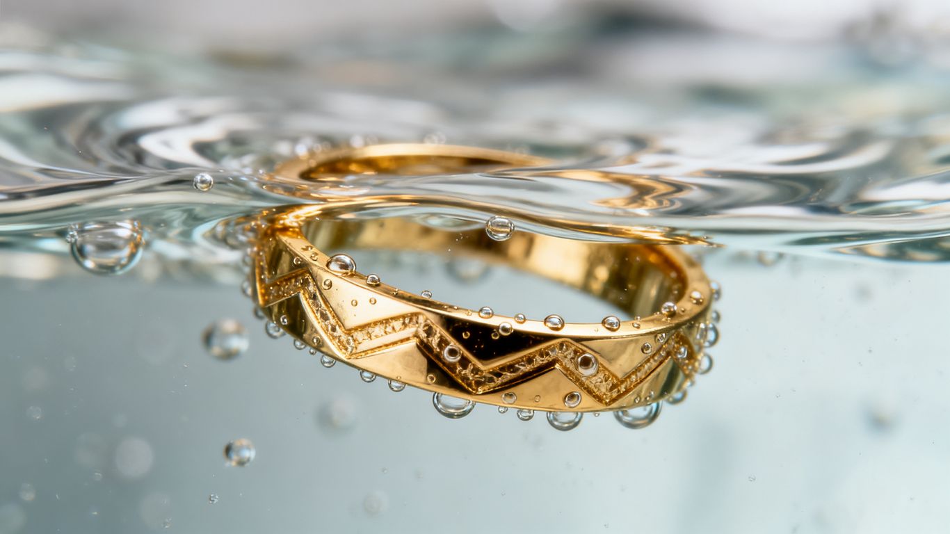 Or 18 carats et chlore