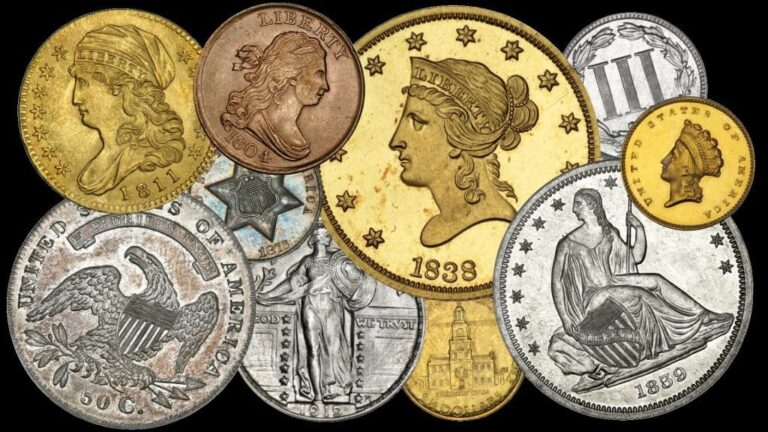 Pièces de monnaie en or et antiquités