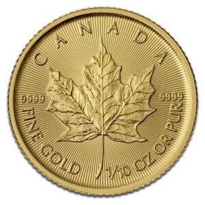 Maple Leaf en Or - 3,11 g (1/10 Oz) - Canada Face